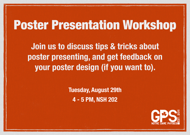 flyer for poster workshop